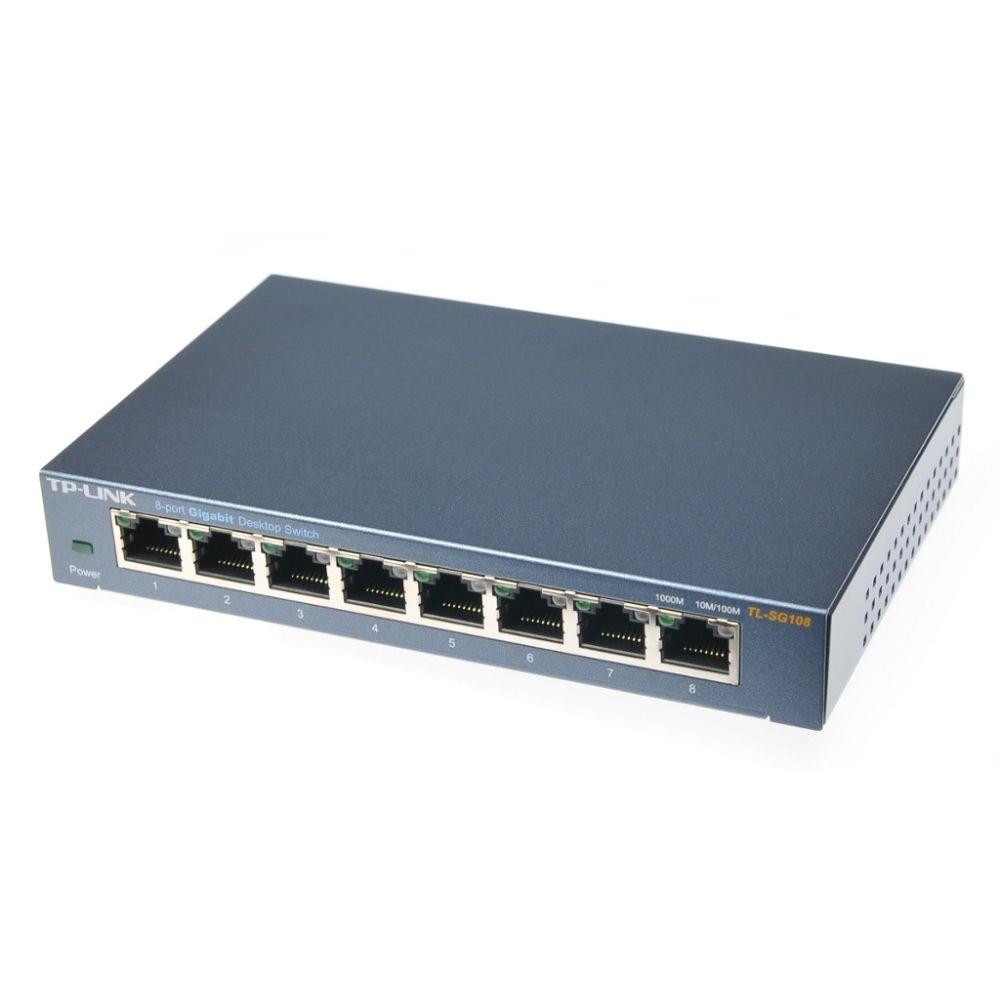 Switch TPLink 8-port Desktop Gigabit Switch, 8 10/100/1000M RJ45 ports TL-SG108